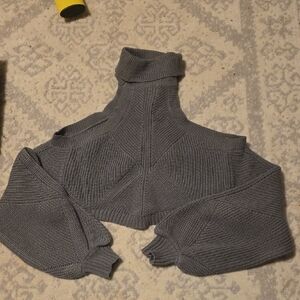 Fashion Nova Off-the-Shoulder Gray Sweater